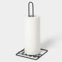 Держатель для бумажных полотенец настольный Доляна, 13.5&times;15.5&times;29 см, чёрный