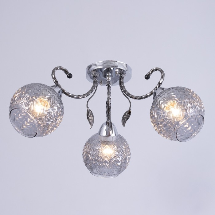 Люстра Люстра "Тереза" 3х40Вт Е27 Хром, черный хром 55х55х21см