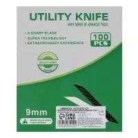 Лезвия для ножей ТУНДРА, сегментированные, 9 мм, 10 контейнеров по 10 лезвий, 100 шт.