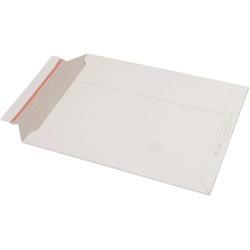 Пакет картонный белый стрип А4 UltraPac 240х315 390 гр/м2 5шт PS.103