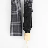 Зонт механический &laquo;Мелкая клетка&raquo;, эпонж, 4 сложения, 8 спиц, R=48/55 см, d=96 см, МИКС