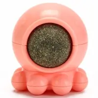 Игрушка с кошачьей мятой для кошек &laquo;Осьминог&raquo;, 5&times;4 см, на основании, пластик, розовая