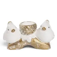 Фигурка с подсвечником &laquo;Шишечка с птичками&raquo;, декоративная, 13&times;6&times;6.5 см