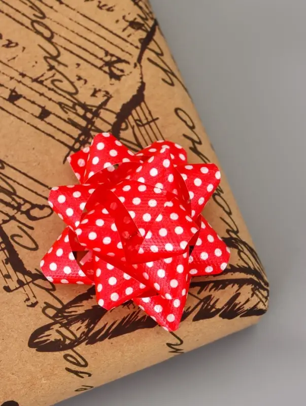 Подарочный Бант - звезда №5, для упаковки подарков, набор 50 шт., МИКС