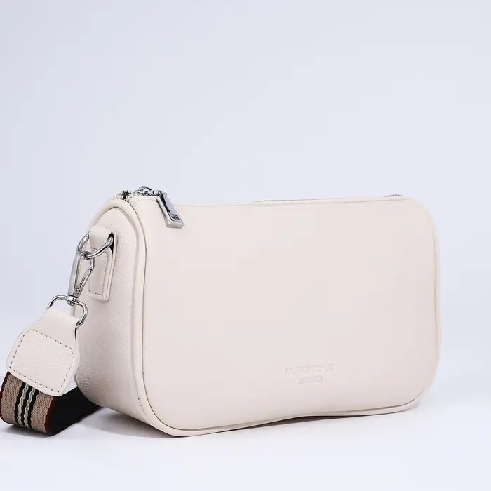 Сумка женская кросс-боди на молнии, 25&times;8.5&times;14 см, белая