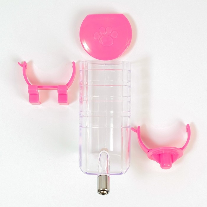 Поилка внешняя для клетки, 500 мл, розовая Поилка внешняя для клетки, 500 мл, розовая