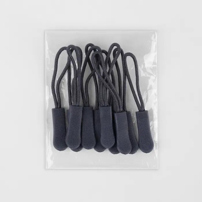 Пуллер для молнии, 2.5 см, 6×0.8 см, 10 шт., серый