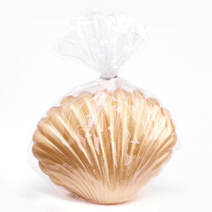 Свеча фигурная лакированная  Свеча фигурная лакированная "Ракушка", 3,2х4,5 см, золото