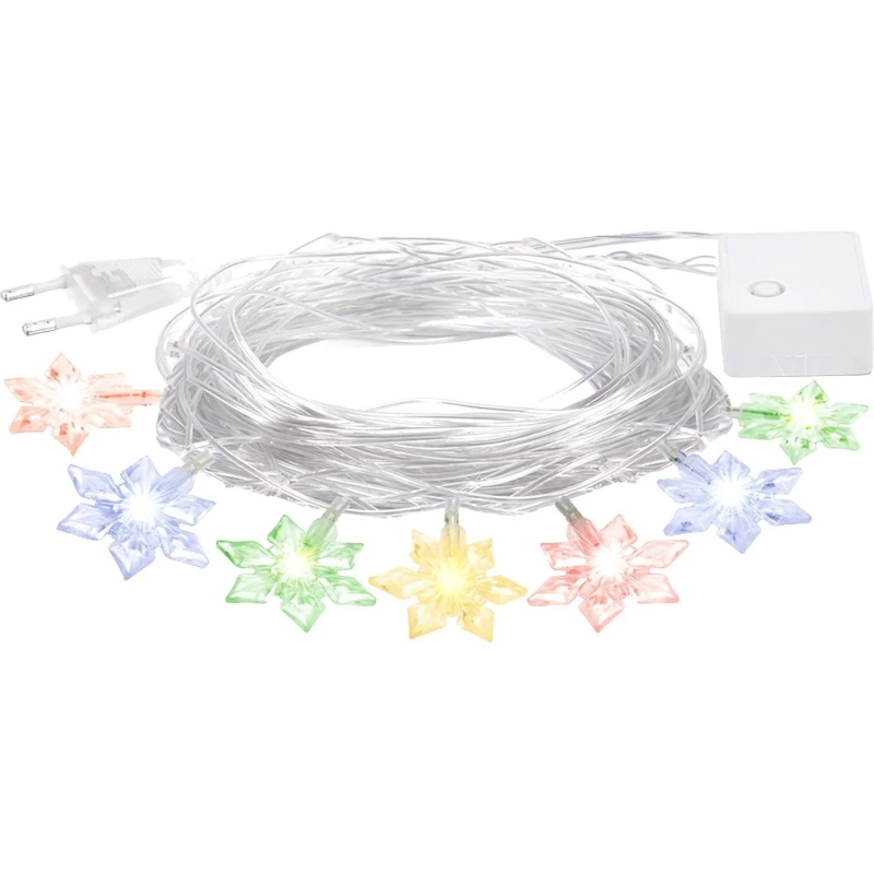 Гирлянда светодиодная Vegas Цветочки 80 мульти, 8 реж.  10 м 55084