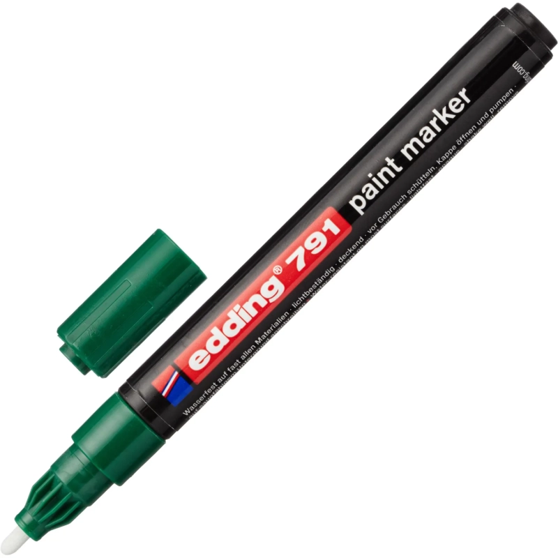 Маркер лаковый EDDING E-791/4 зеленый 1-2мм, пласт. корп
