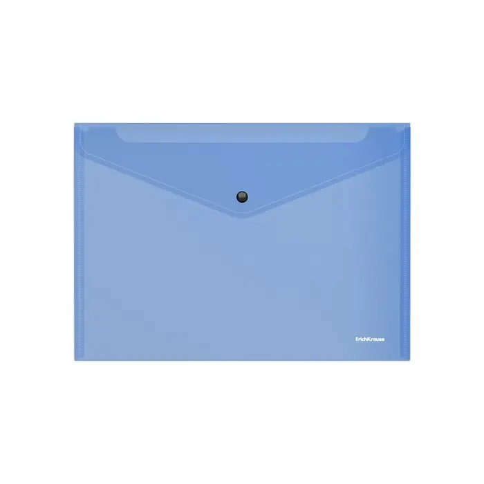 Папка-конверт на кнопке А4, 140 мкм, ErichKrause Fizzy Vivid, глянцевая, вмещает до 120 листов, полупрозрачная, микс