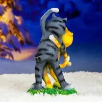 Садовая фигура из полистоуна &laquo;Кошки&raquo;, 18&times;12&times;32 см