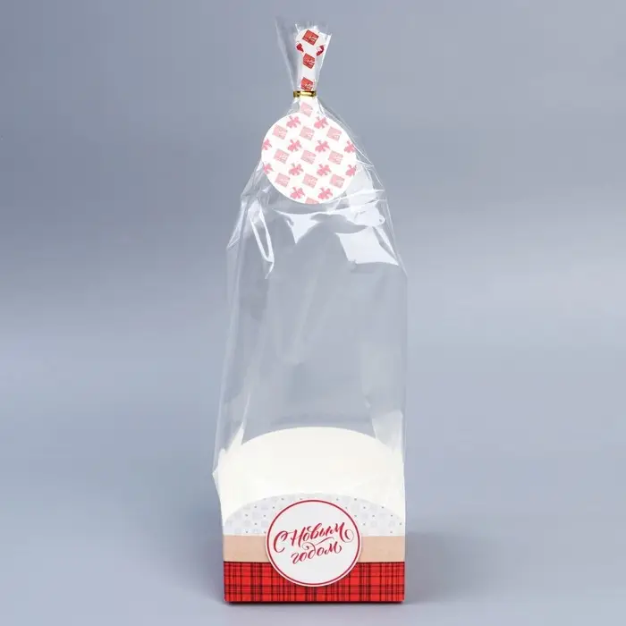 Пакет с коробкой «Новый год», 12 х 12 х 40 см Пакет с коробкой «Новый год», 12 х 12 х 40 см