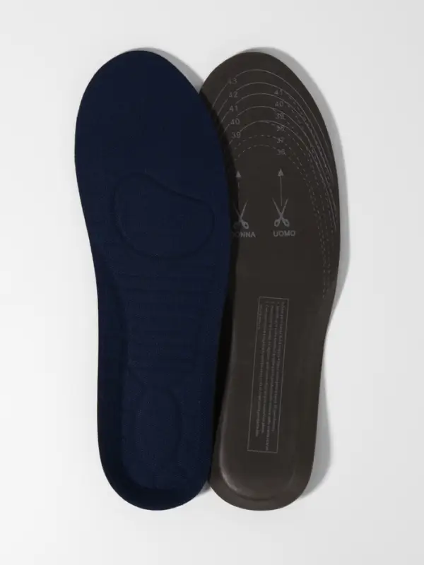 Стельки для обуви, универсальные, спортивные, р-р RU до 43 (р-р Пр-ля до 44), 27.5 см, пара, тёмно-синяя