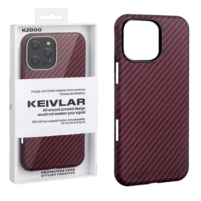 Чехол iPh 16 Pro Max Kevlar Red K-DOO