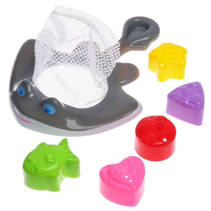 Набор игрушек для ванны «Поймай рыбку», сачок + 5 игрушек Набор игрушек для ванны «Поймай рыбку», сачок + 5 игрушек