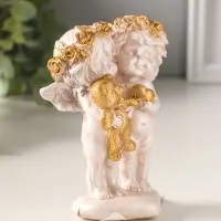 Фигура полистоун "Ангелочки пара" 13х10х5 см