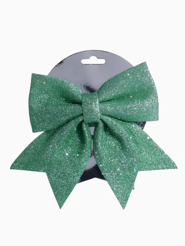 Ёлочная игрушка &laquo;Зимнее волшебство. Бант блеск&raquo; пластик, 20&times;18 см, светло-зелёный