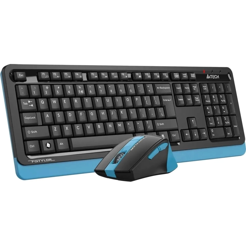 Набор клавиатура+мышь A4Tech Fstyler FG1035 NAVY BLUE USB беспров.чер/син