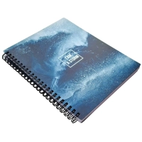 Бизнес-тетрадь BeSmart А5 120л. клетка спираль мягк пер. Storm волна N1931