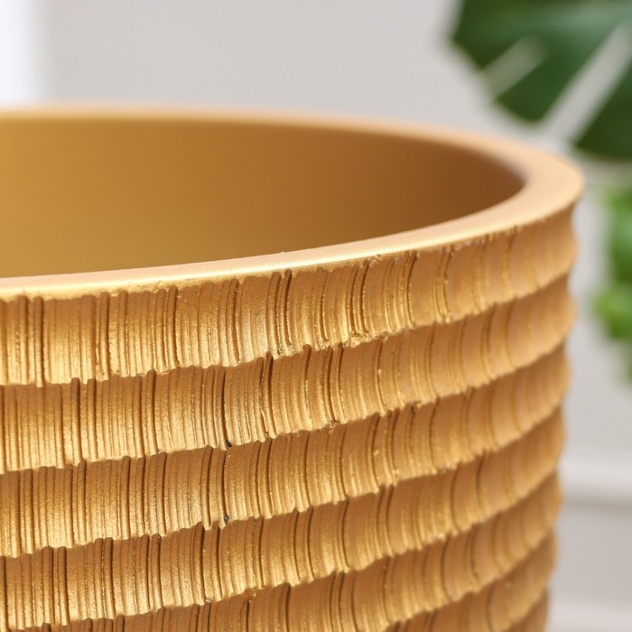 Горшок цветочный Горшок цветочный "Плиссе золото бутон №8", 22 л