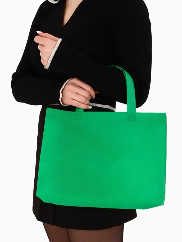 Пакет с петлевой ручкой, сумка - шопер «Эко», 35×31×8 см, зеленый Пакет с петлевой ручкой, сумка - шопер «Эко», 35×31×8 см, зеленый