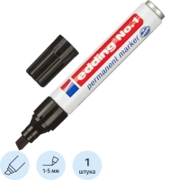 Маркер перманентный EDDING E-1/1 черный 1-5мм скошенный наконечник