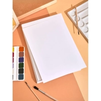 Бумага для акварели в листах Комус Арт А4,100л,180гр, уп.крафт