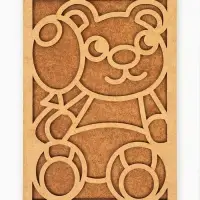 Картина пластилином &laquo;Мишка&raquo;, 21&times;15 см, набор для творчества