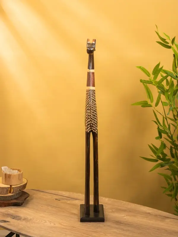 Сувенир Сувенир "Жирафик" дерево 18х10х80 см, цв. коричневый