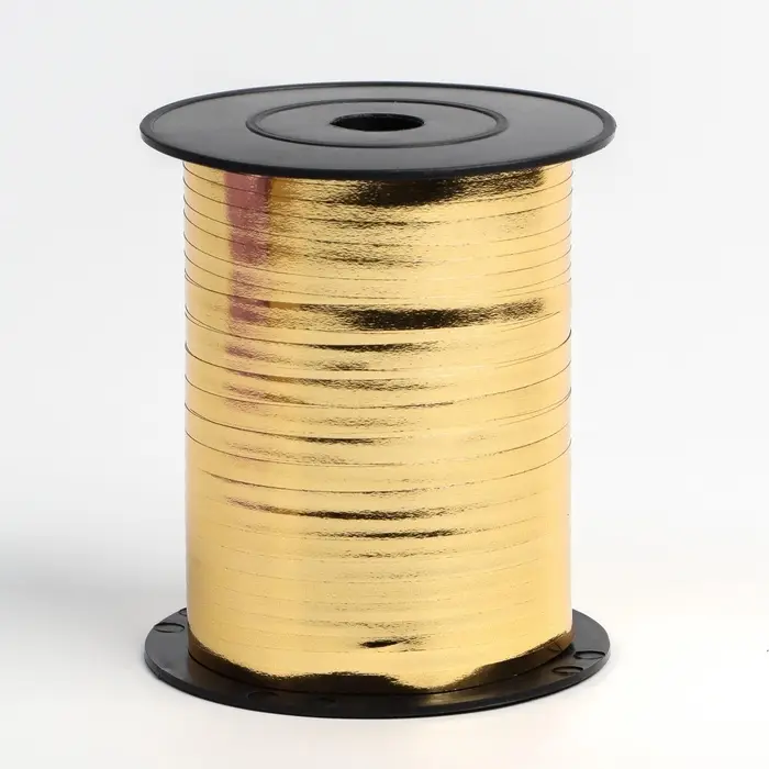 Лента для декора и подарков, золото, металлизированная, 0.5 см &times; 250 м