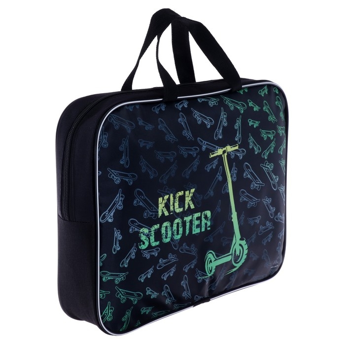 Папка с ручками текстильная А4, 350 х 270 х 70 мм, Calligrata  Папка с ручками текстильная А4, 350 х 270 х 70 мм, Calligrata "Самокат"