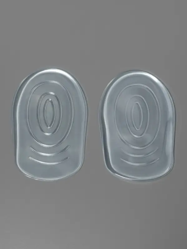 Подпяточники для обуви, с протектором, на клеевой основе, силиконовые, 8.7&times;5.7 см, пара, прозрачные