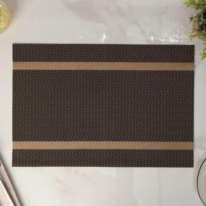 Салфетка сервировочная на стол Доляна &laquo;Рона&raquo;, 45&times;30 см, коричневая