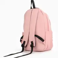 Рюкзак школьный на молнии, с отделами, карманами, размер 31&times;18&times;44 см, розовый