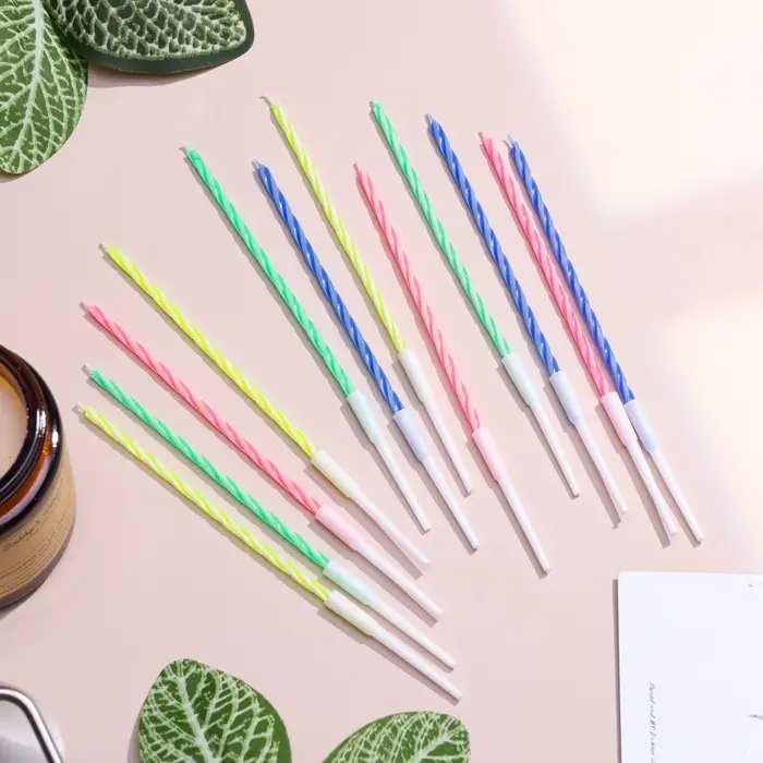 Свечи для торта коктейльные с подставками, 12 см, 12 шт. Свечи для торта коктейльные с подставками, 12 см, 12 шт.