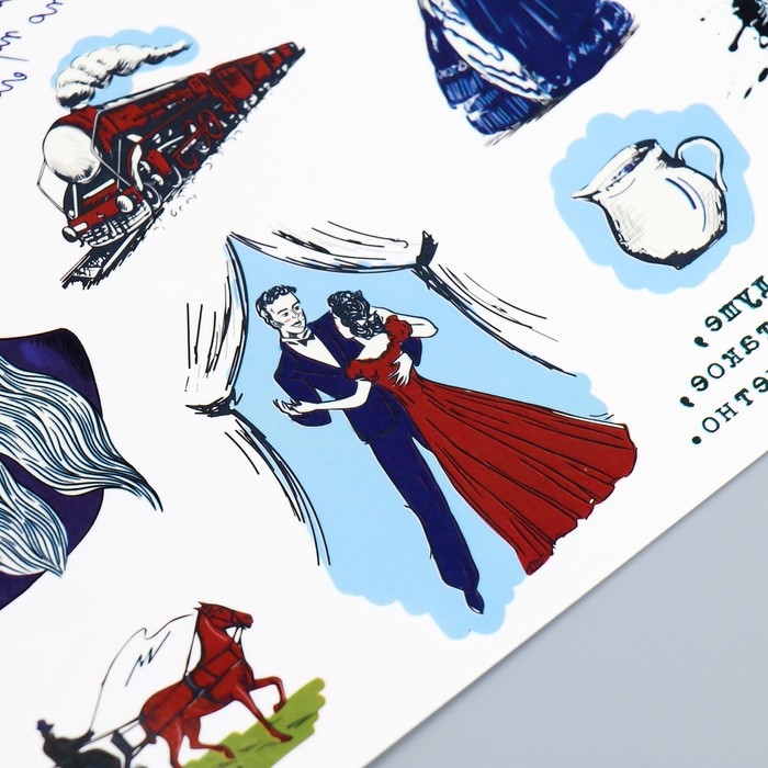 Татуировка на тело цветная Татуировка на тело цветная "Л.Н. Толстой - War and Peace" 18х11 см