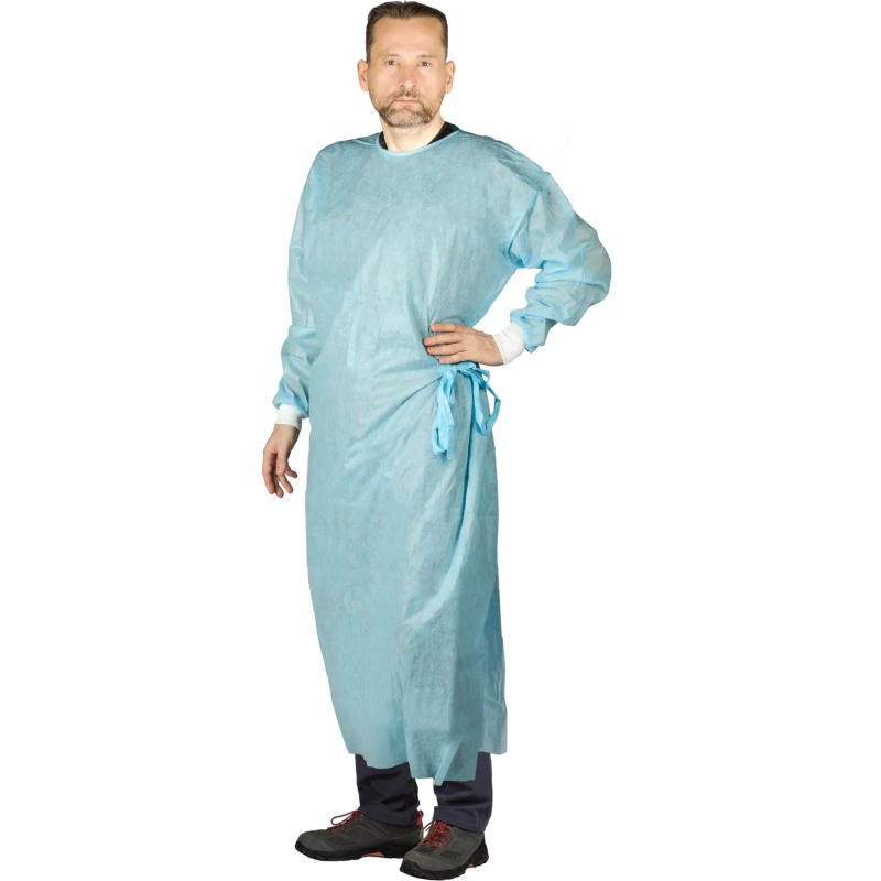 Халат хирург. стер., XL (52-54), Стандарт+, (пл 40,&nbsp;смс) 1шт./уп