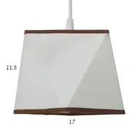 Светильник подвесной BayerLux 2447/1 E27 40 Вт, белый, 12&times;12&times;12-112 см