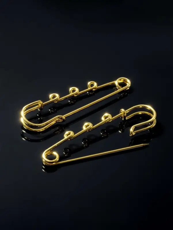 Булавка для подвесок PO-065 №04, (набор 2 шт.) 65&times;5 мм, цвет золото