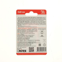 Карта памяти Mirex microSD, 32 Гб, SDHC, UHS-I, класс 10, с адаптером SD