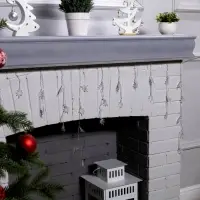 Гирлянда &laquo;Бахрома&raquo; 1.8&times;0.5 м с насадками &laquo;Звёзды&raquo;, IP20, прозрачная нить, 48 LED, свечение мульти (RG/RB), мигание, 220 В