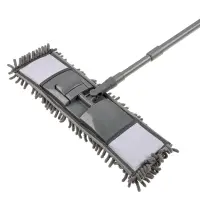 Швабра со смен.насадкой тм VETTA, ручка телескоп. металл, пластик 70-120см, насадка микрофиб. 95г/м2