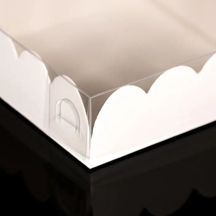 Коробка для печенья, белая, 9&times;9&times;3 см