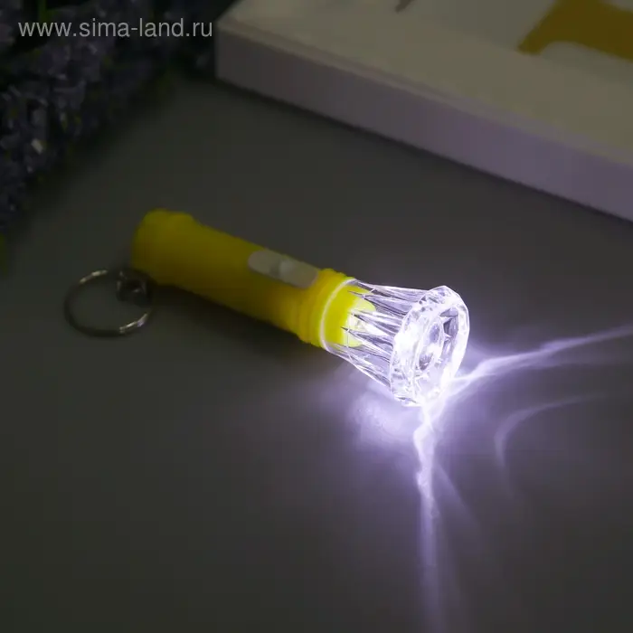 Фонарик брелок для ключей на кольце «Полоски», светит, 6.5×2.5×2.5 см, МИКС Фонарик брелок для ключей на кольце «Полоски», светит, 6.5×2.5×2.5 см, МИКС