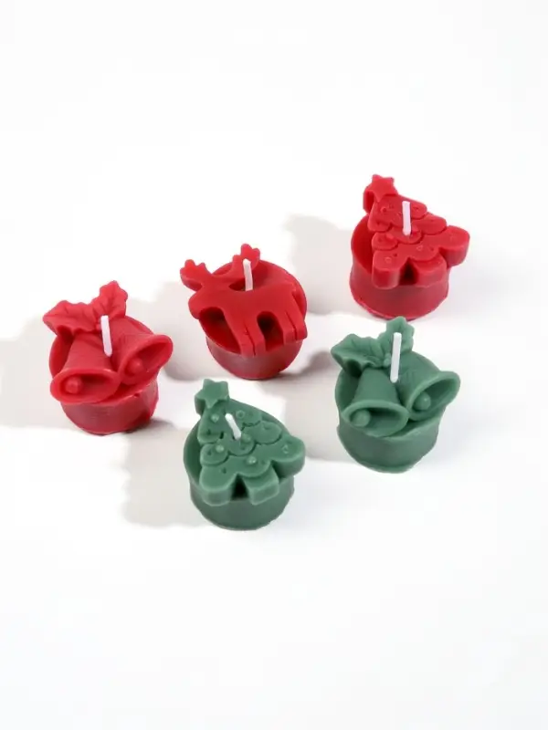 Свечи ароматические, набор 5 шт., 4&times;3.5&times;3.3 см