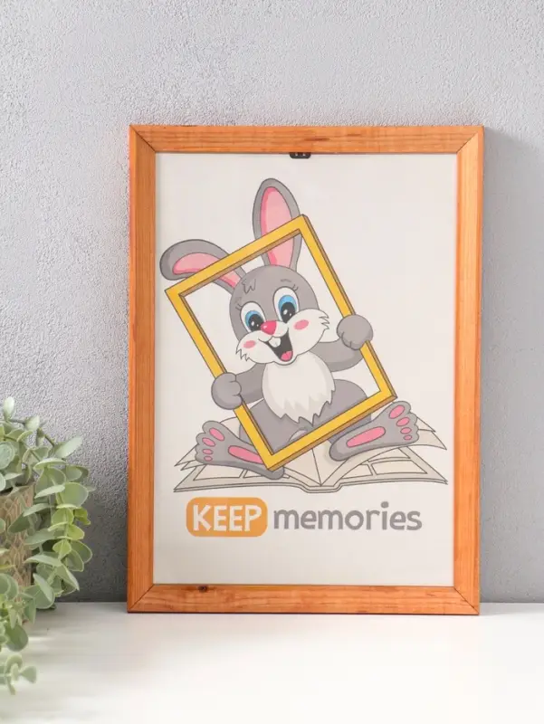 Фоторамка дерево 21х30 см, орех №2 (пластиковый экран)