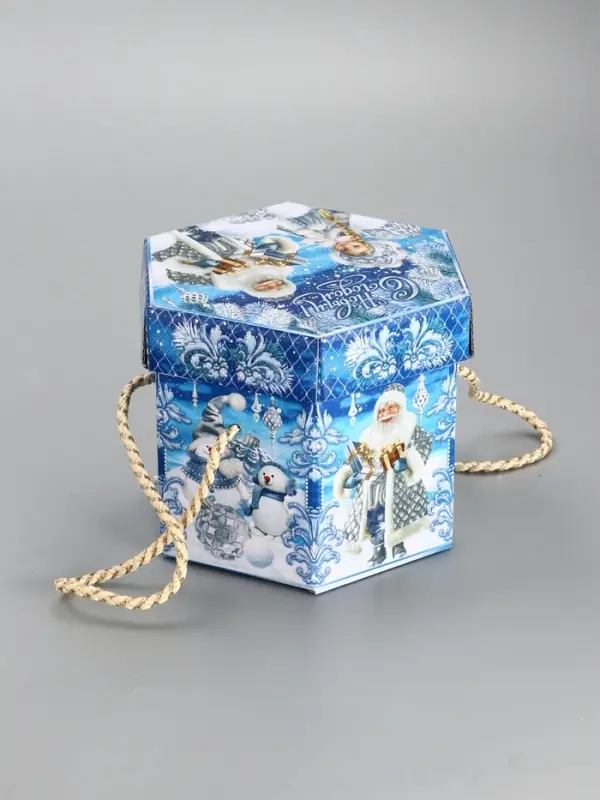 Подарочная новогодняя коробка «Краски зимы», для сладких подарков, 18×18×14 см Подарочная новогодняя коробка «Краски зимы», для сладких подарков, 18×18×14 см