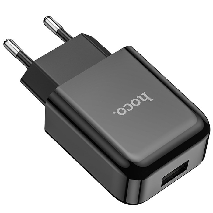 Сетевое зарядное устройство Hoco N2, USB - 2.1 А, черный Сетевое зарядное устройство Hoco N2, USB - 2.1 А, черный