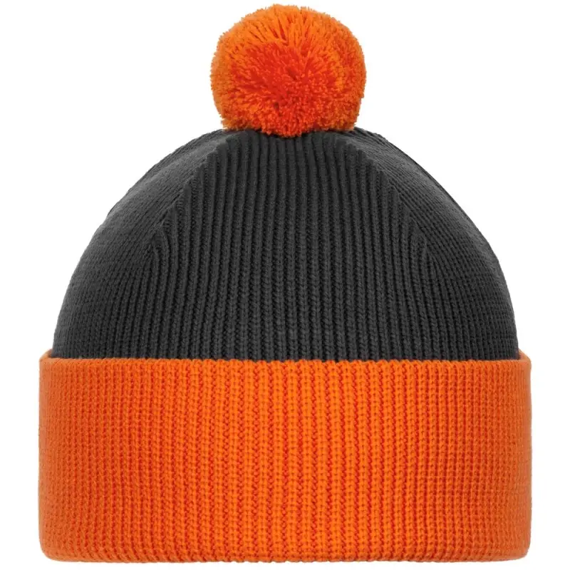 Шапка Snappy, темно-серая с оранжевым Шапка Snappy, темно-серая с оранжевым